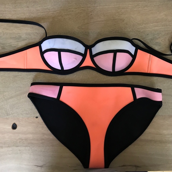 triangl swimwear Other - Triangl Peach Soda Poppy Swim Suit Neoprene